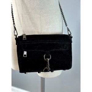 Rebecca Minkoff M.A.C. Mini Crossbody Bag in Black Velvet
